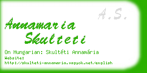 annamaria skulteti business card