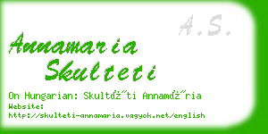 annamaria skulteti business card